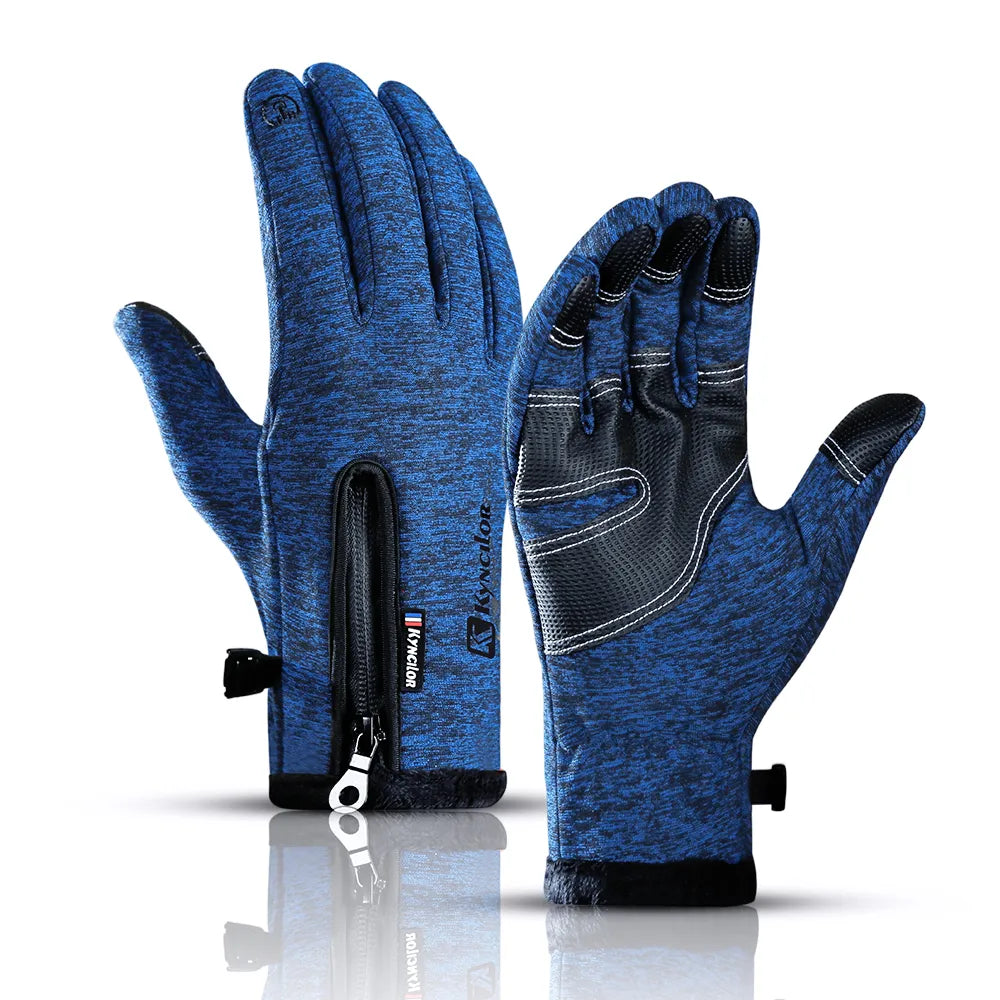 Winter Thermal Fleece Touchscreen Soft Fleece Gloves Cold Weather Fit for Men &amp; Women For Cycling Hiking Camping Skiing