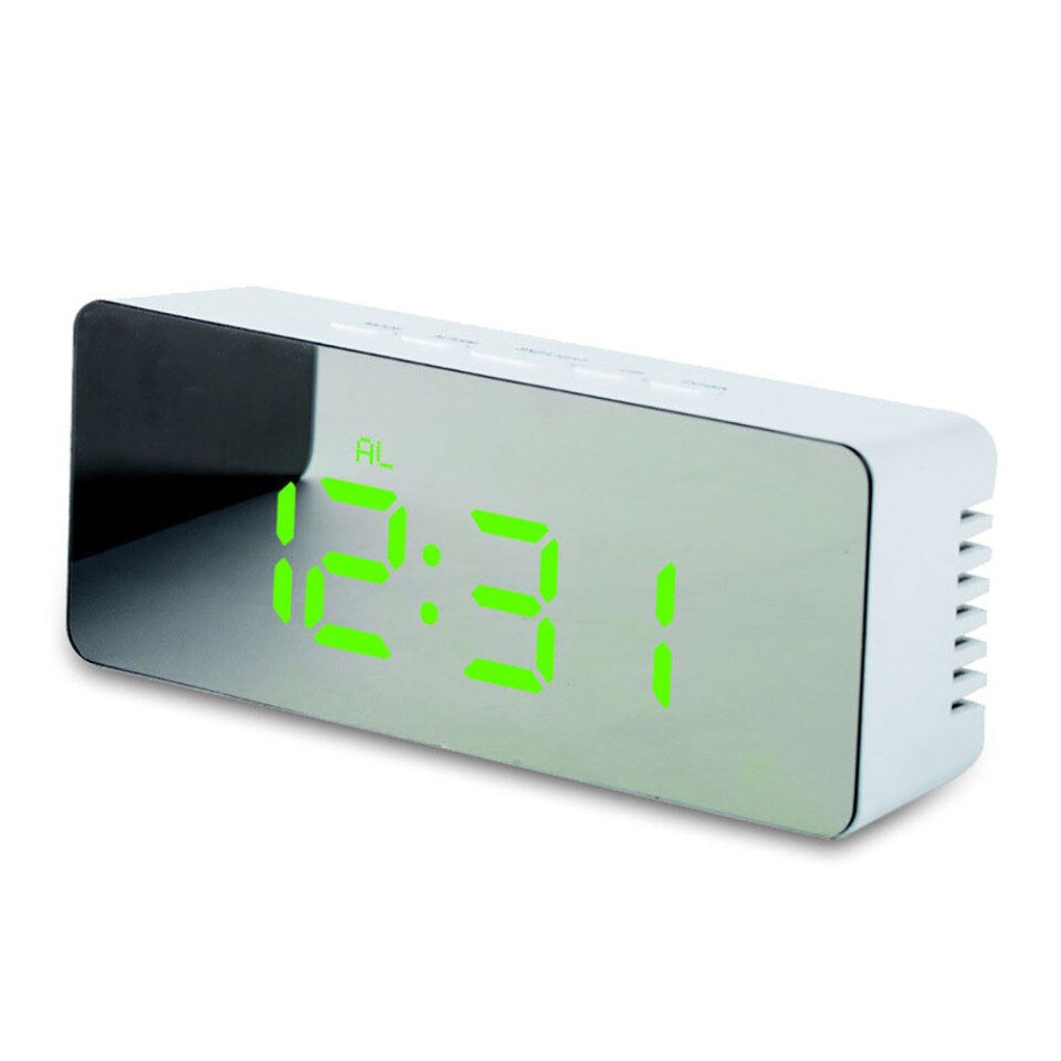 LED alarm clock for children's rooms with temperature display and snooze function