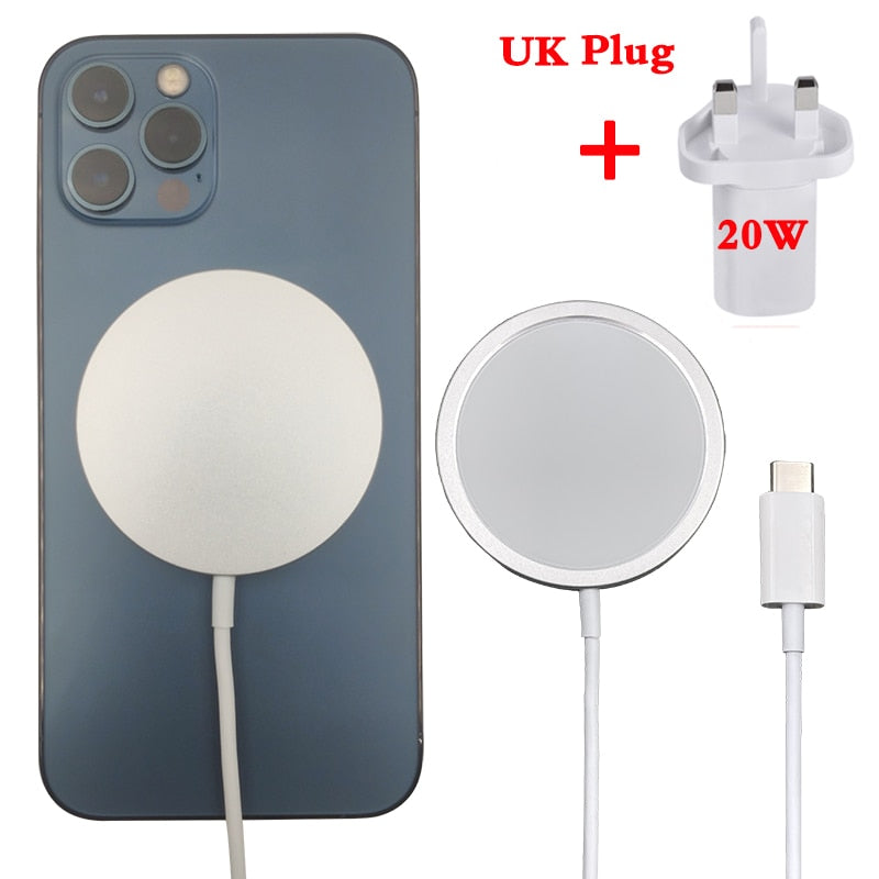 WLMLBU 15W Mag. wireless charger for iPhone 12 Pro Max 12pro Qi fast charger for iPhone 12 Mini USB C PD adapter Magsafing