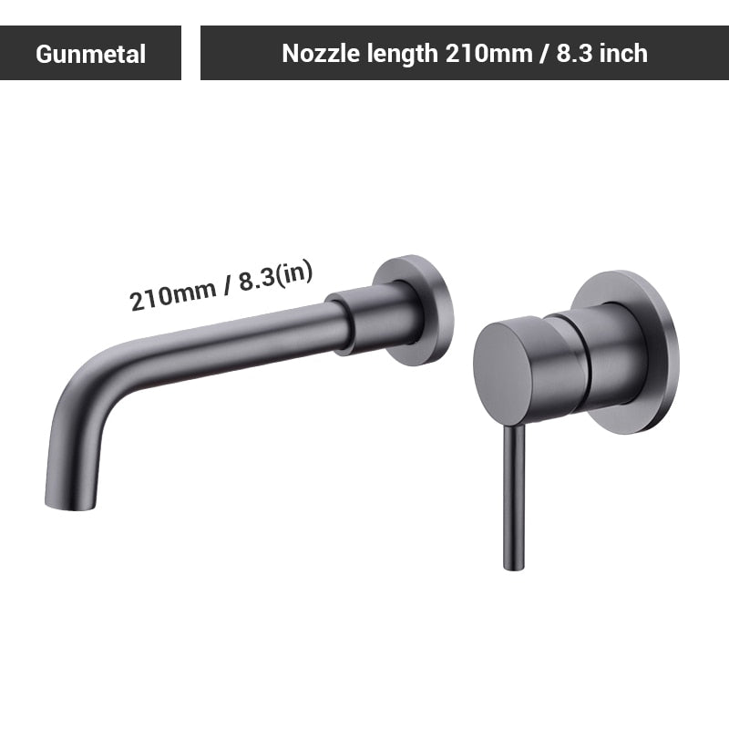 Brass Matt Black Bathroom Sink Faucet