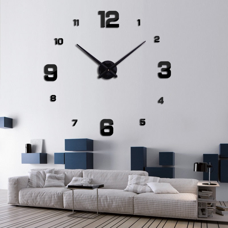 3D DIY Clock Acrylic Mirror Sticker for Home