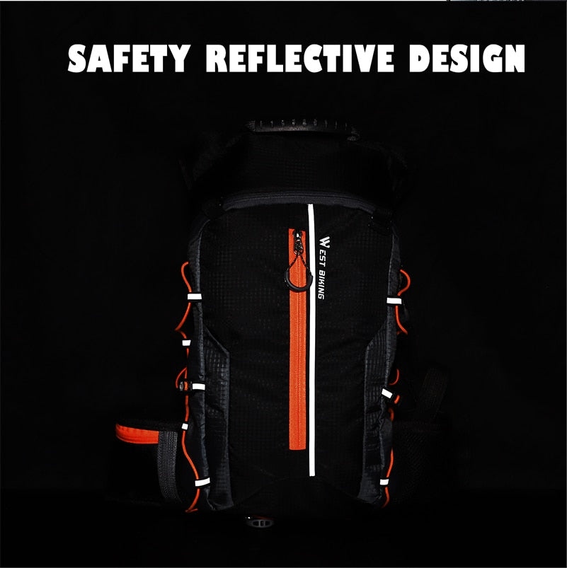 WEST BIKING Waterproof Bicycle Bag Portable Reflective Sport Cycling Backpack Outdoor Hiking Climbing MTB Bike Accessories