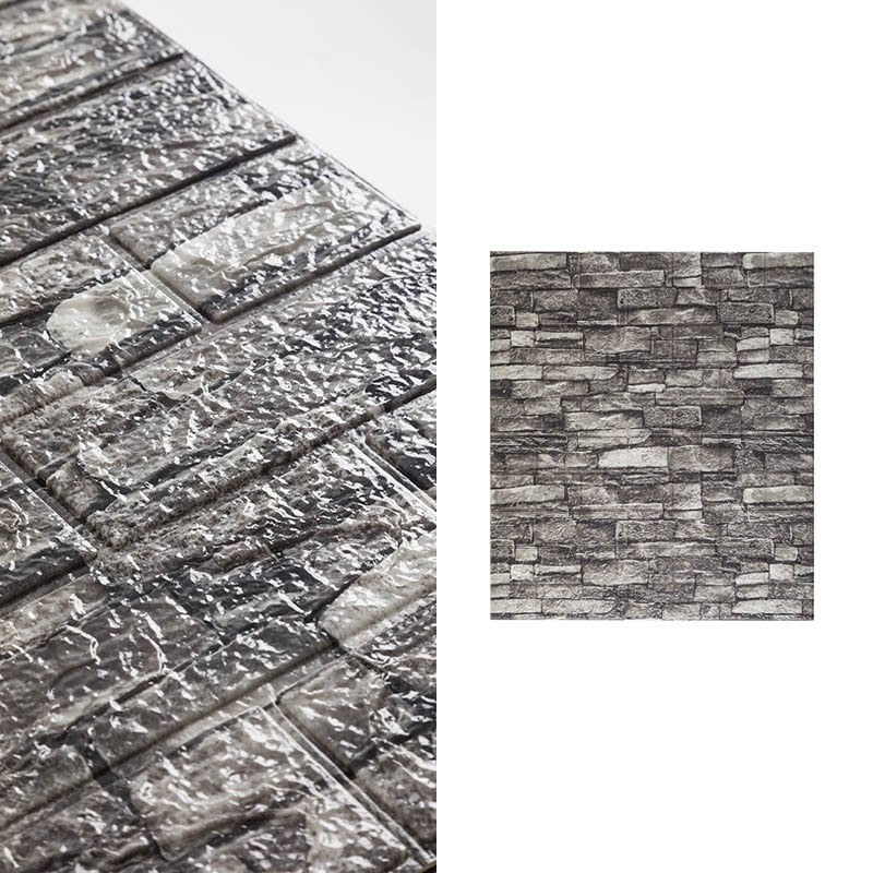 10pcs-Bag 3D Brick Pattern Wallpaper for Living Room Bedroom TV Wall 77x70cm Waterproof