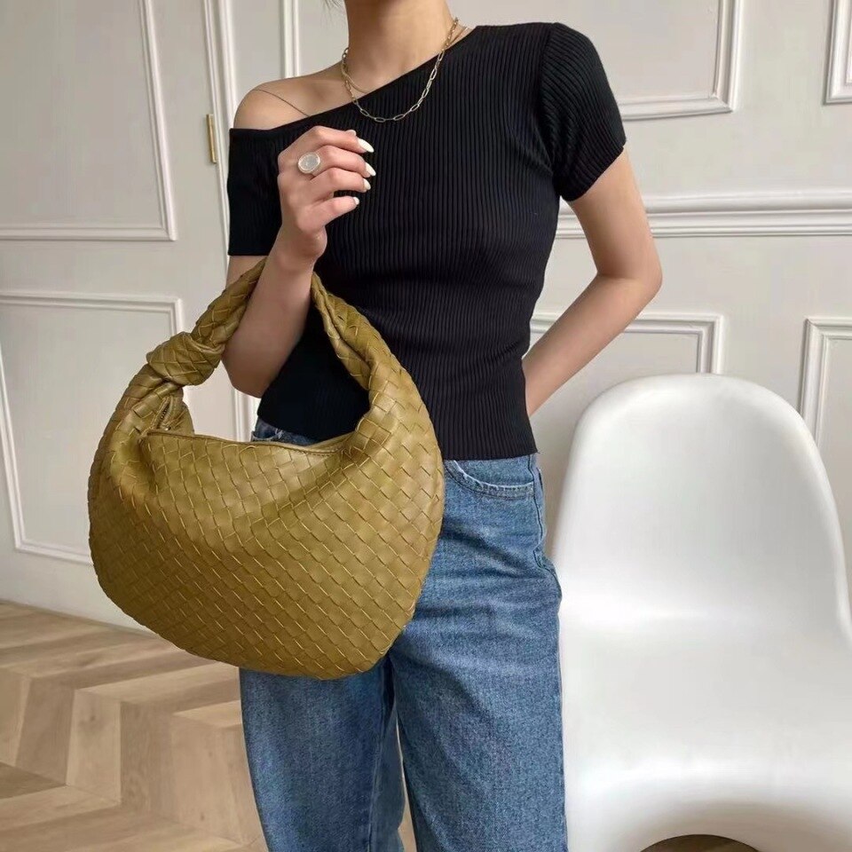 2021 Luxury Woven Leather Shoulder Bag