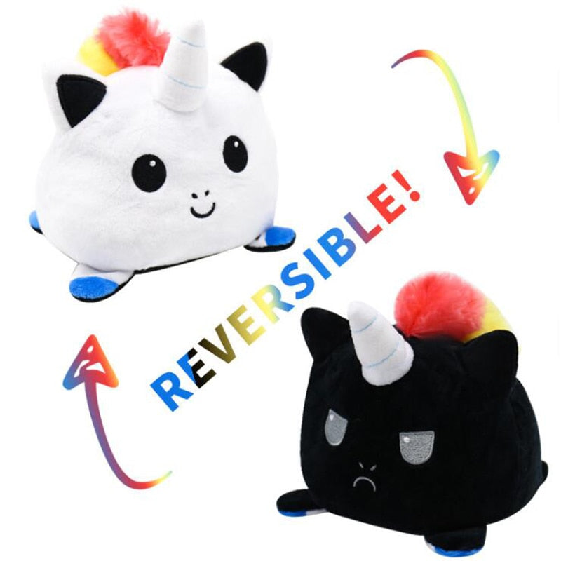 Wende-Plüsch Kinder Katze Einhorn Plüsch