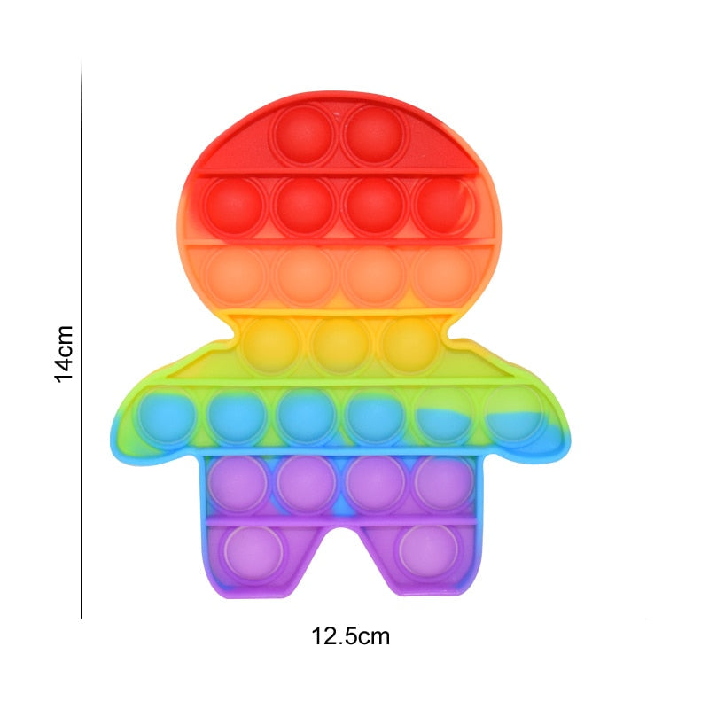 Regenbogen Push Bubble Popit Fidget