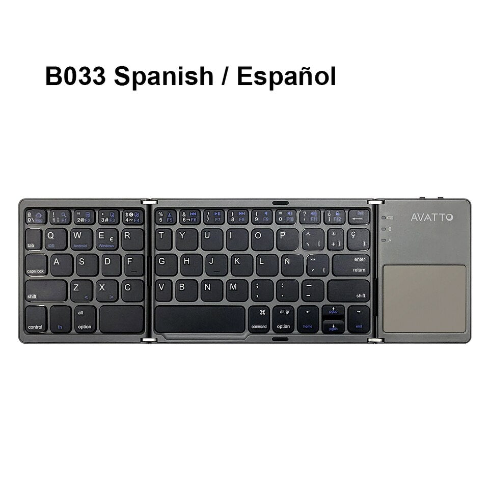 AVATTO Mini Bluetooth Keyboard with Touchpad for Windows, Android, IOS