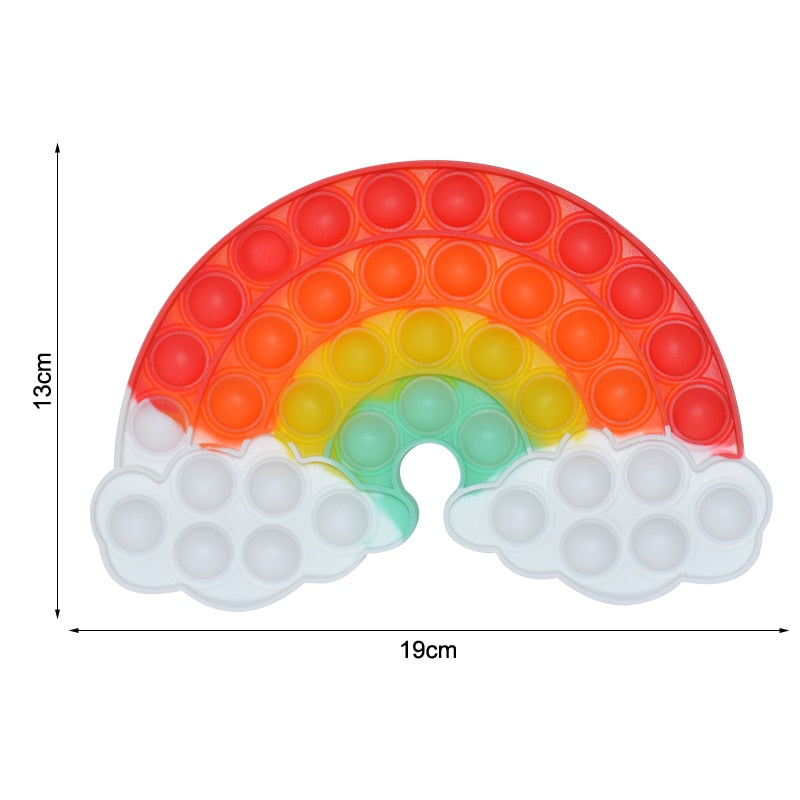 Regenbogen Push Bubble Popit Fidget