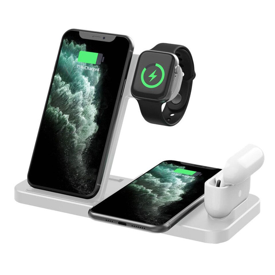 15W Qi Charger 4in1 for iPhone 12 11 Pro XS MAX XR X 8 Apple SE 6 5 4 3 AirPods Pro
