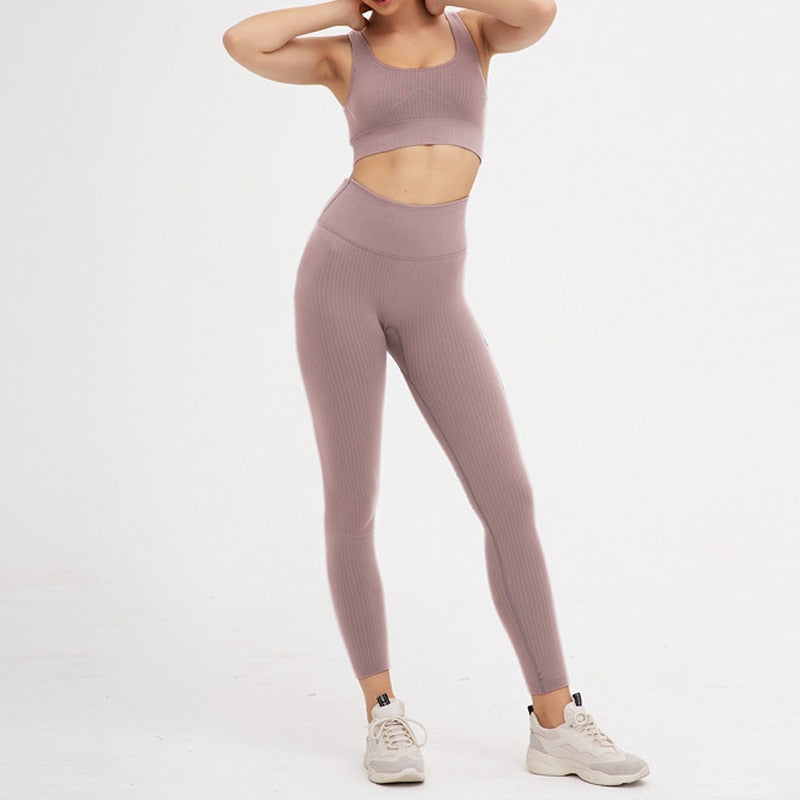 2PCS-Set Yoga Suit for Fitness Women
