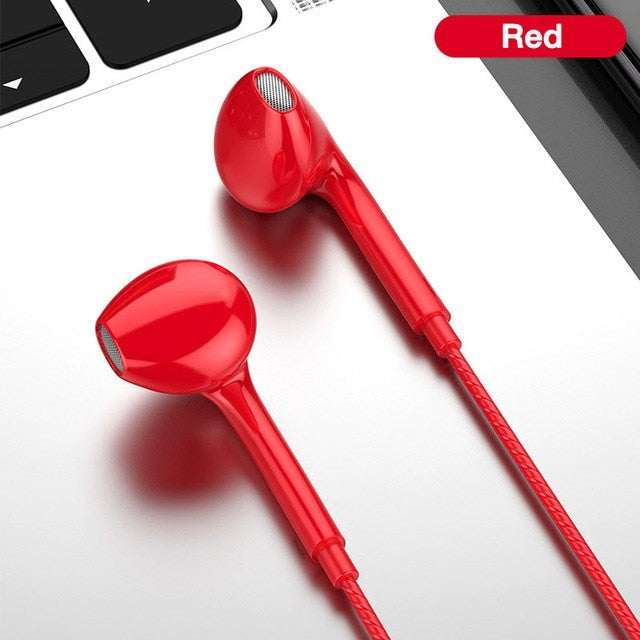 3,5mm Kabel-Kopfhörer mit Bass, Stereo, Mikrofon für Xiaomi, iPhone 11