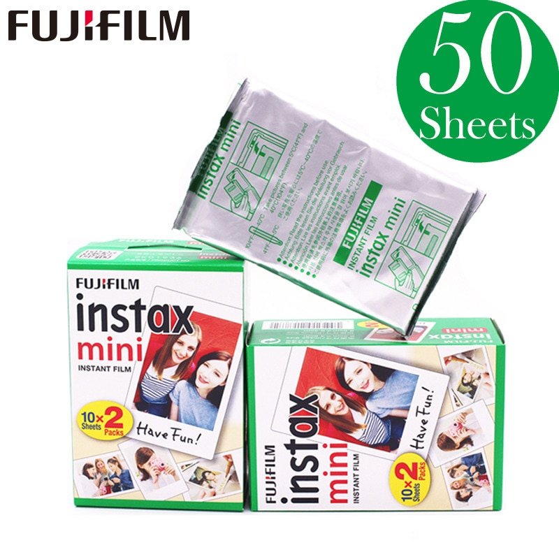 10-100 Sheets Fujifilm instax mini 9 mini11 Film white Edge 3 inch wide film for instant camera mini 8 7s 25 50s 90 photo paper