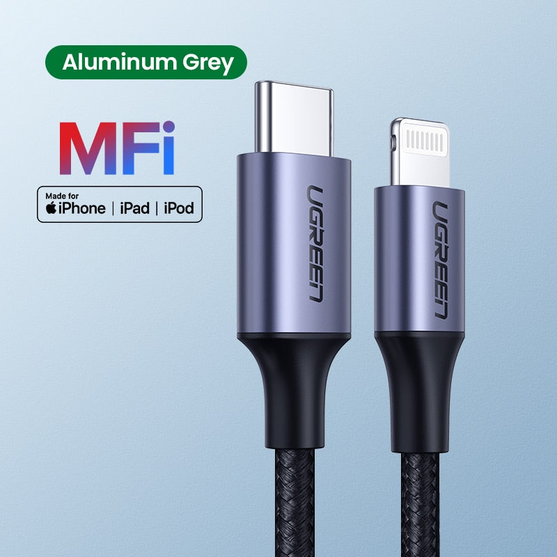 Ugreen MFi USB-C to Lightning Cable for iPhone 12 Mini Pro Max 8 PD 18W 20W - Macbook Pro
