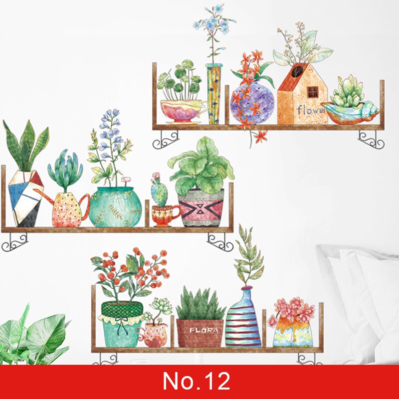 Green wall sticker for room decoration
