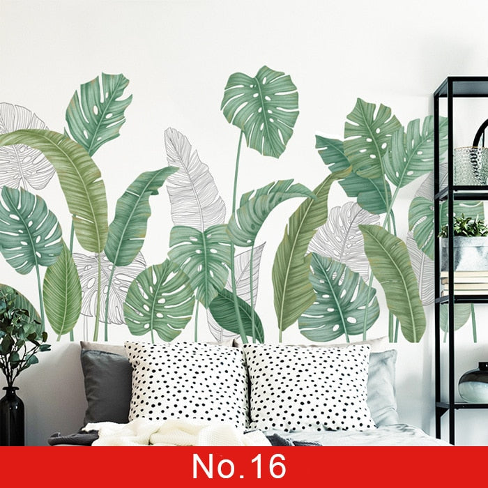 Green wall sticker for room decoration
