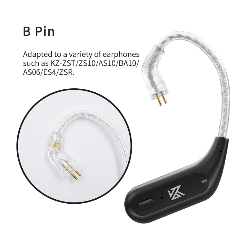 KZ AZ09 Wireless Upgrade Bluetooth 5.2 HIFI Ohrhaken C PIN mit Ladekoffer