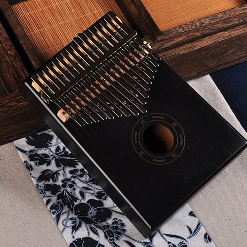 17-key Bull Kalimba, Mahogany body