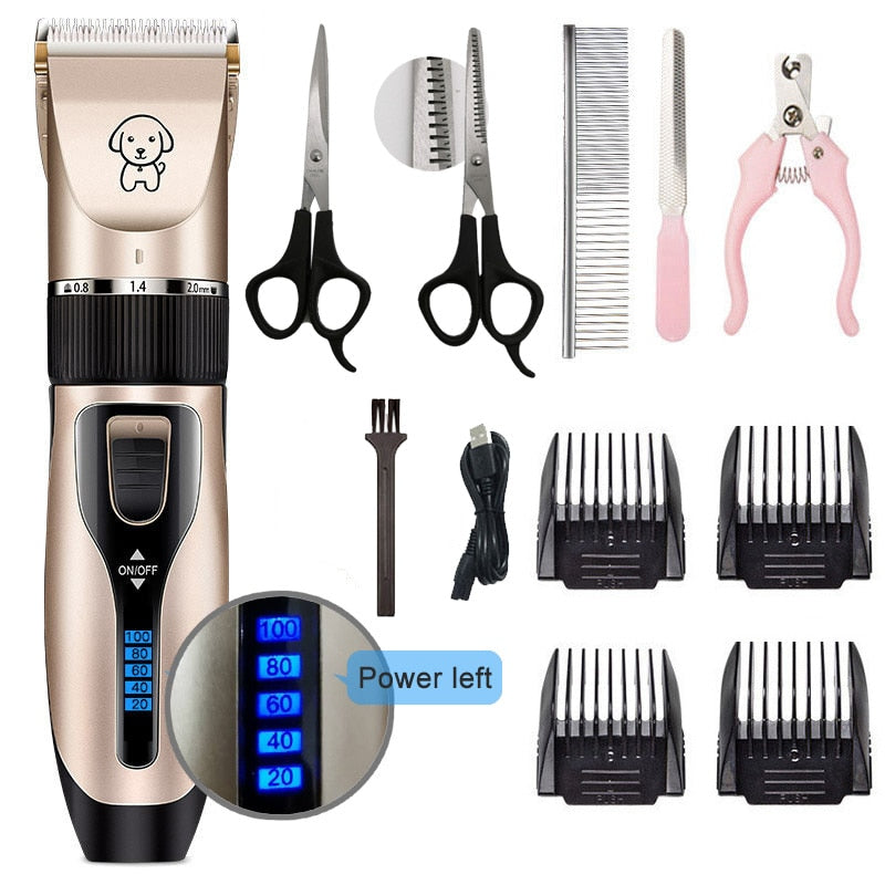 Professional Cordless Pet Hair Clipper Set