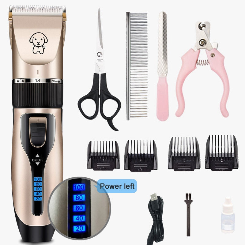 Professional Cordless Pet Hair Clipper Set