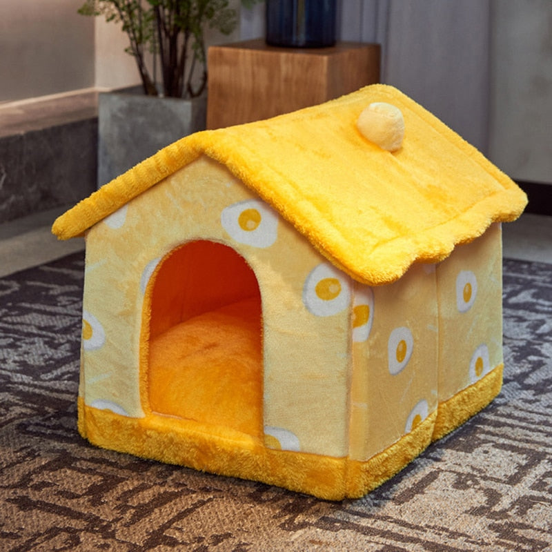 Foldable Dog House Kennel Bed Mat for Small Medium Dogs Cats