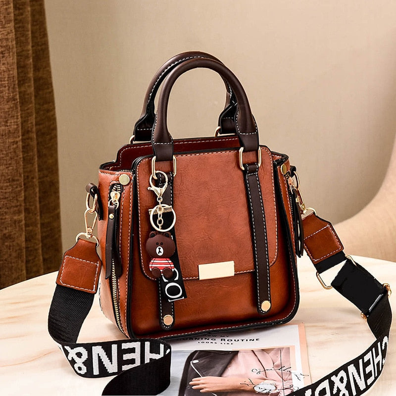 PU Leder Damen Handtaschen Totes Crossbody Umhängetasche