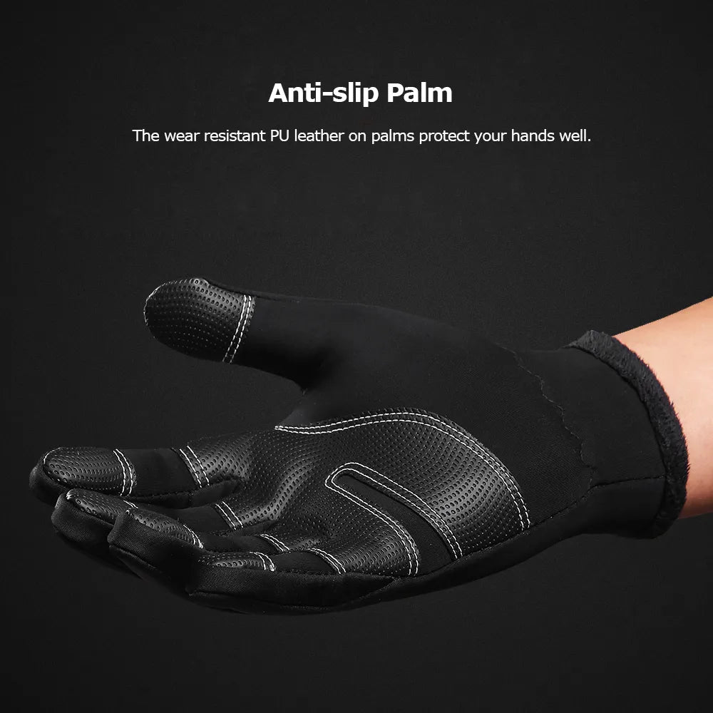 Winter Thermal Fleece Touchscreen Soft Fleece Gloves Cold Weather Fit for Men &amp; Women For Cycling Hiking Camping Skiing