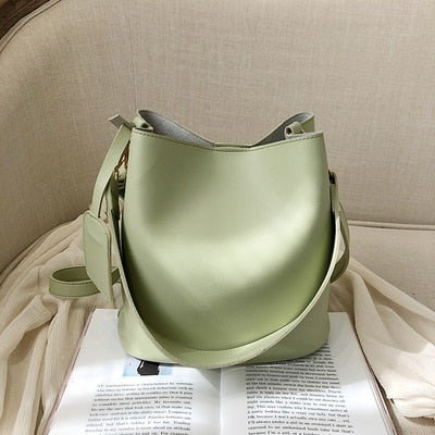 Designer shoulder bag with wide straps for women