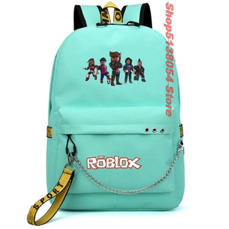 Roblox Backpacks for School with USB Charging for Kids Boys Teenagers Men School Bags Travel Laptop Mochilas