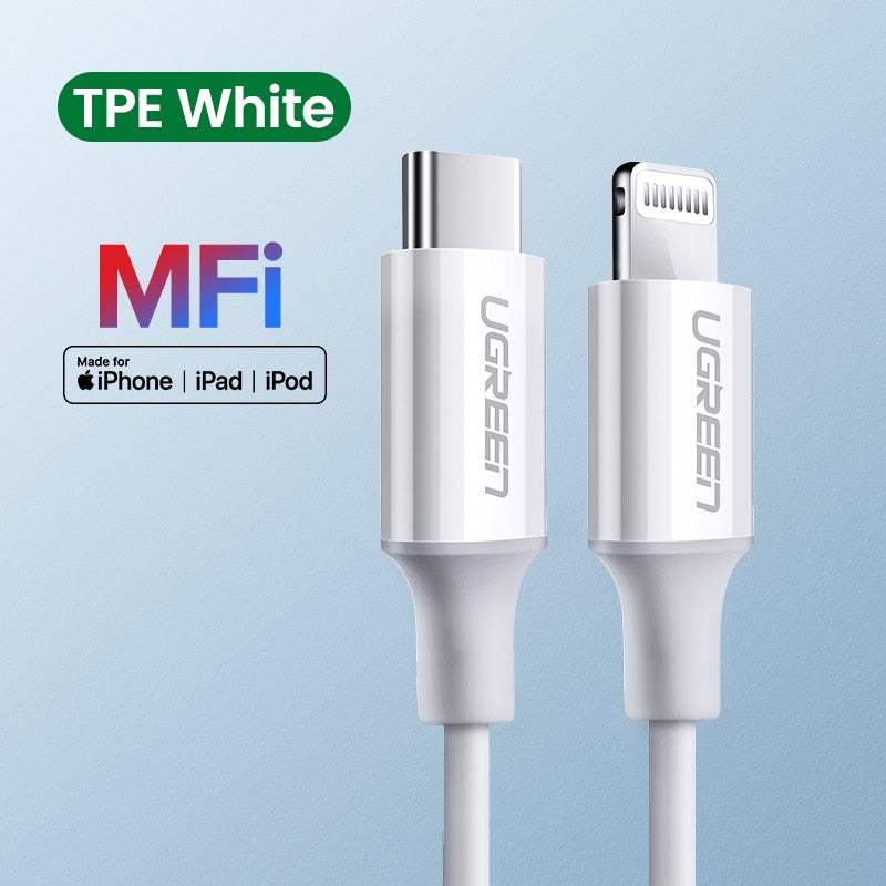 Ugreen MFi USB-C to Lightning Cable for iPhone 12 Mini Pro Max 8 PD 18W 20W - Macbook Pro