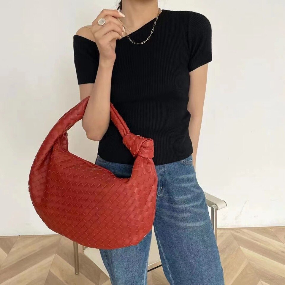 2021 Luxury Woven Leather Shoulder Bag