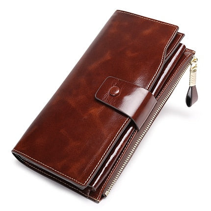 Vintage luxury ladies wallet made of genuine leather
