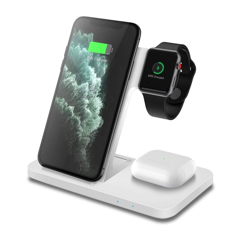 15W Qi Charger 4in1 for iPhone 12 11 Pro XS MAX XR X 8 Apple SE 6 5 4 3 AirPods Pro