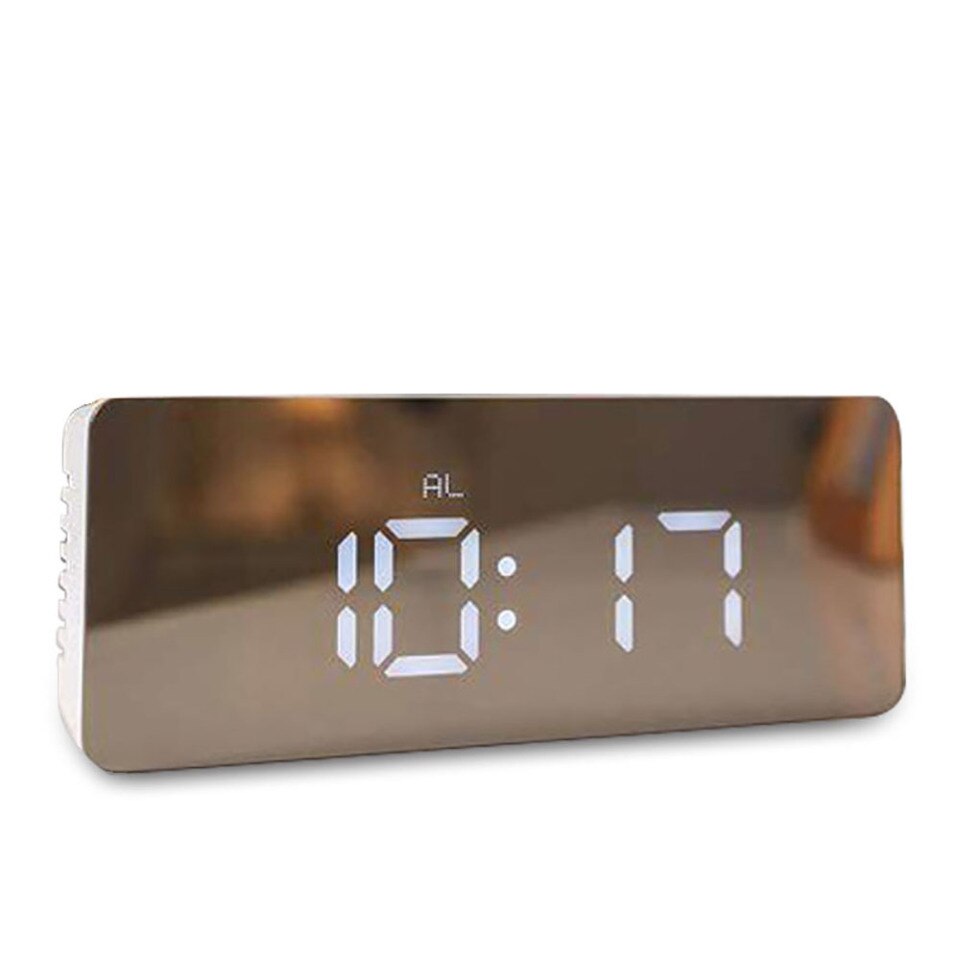 LED alarm clock for children's rooms with temperature display and snooze function