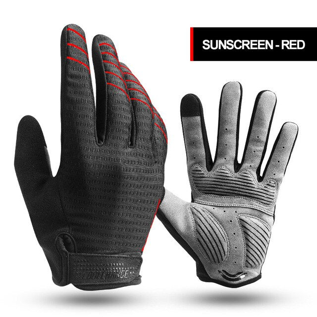 CoolChange Herren Radhandschuhe - Langfinger, Gelkissen, Sport, MTB, Fahrrad