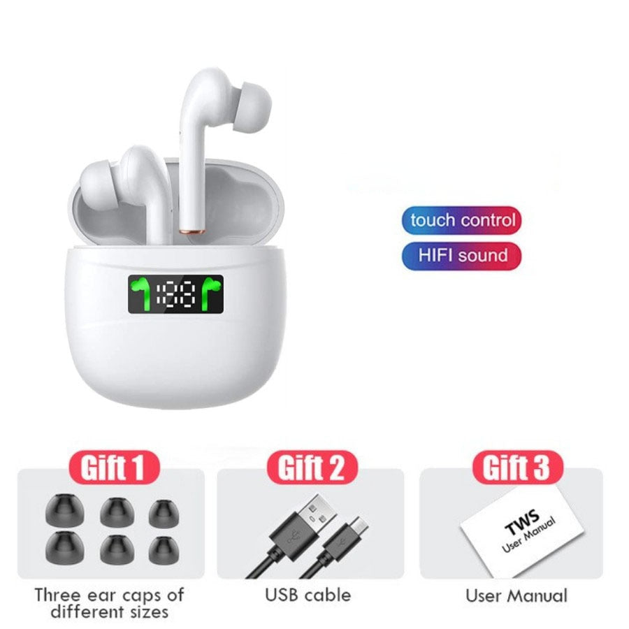 TWS Kopfhörer Bluetooth 5.2 IPX7 Wasserdicht LED Display HD Stereo Mikrofon für Xiaomi iPhone