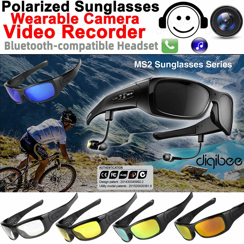 TR90 Eyewear Sports Cam OTG HD 1080P Polarized Sunglasses Mini Camera Glasses