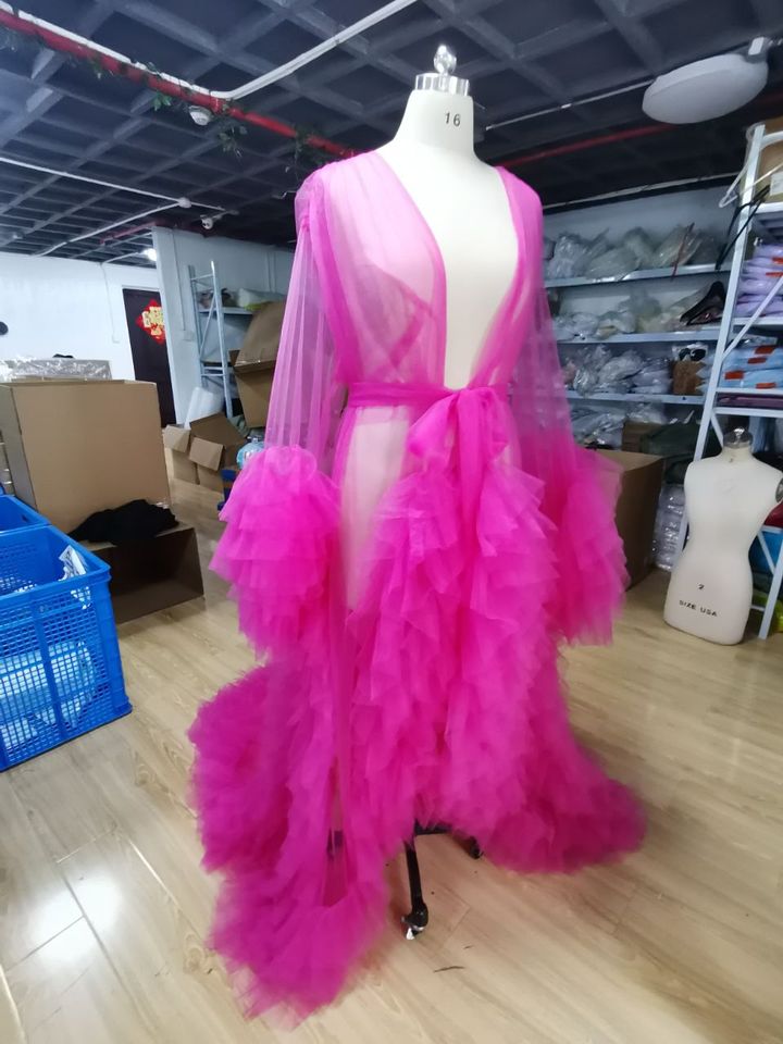 Maternity Robes: Long Tulle Robe Dresses for Photo Shoot, Birthday, Bridal, Party, Nightwear (2021)