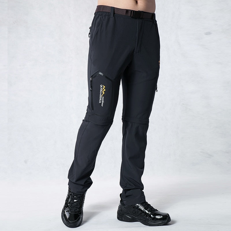 TRVLWEGO Men Camping Hiking Pants Trekking High Stretch Summer Thin Waterproof Quick Dry
