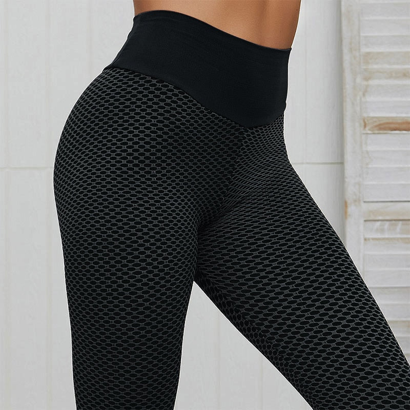 Nahtlose Fitness Leggings Damen hohe Taille Push-up