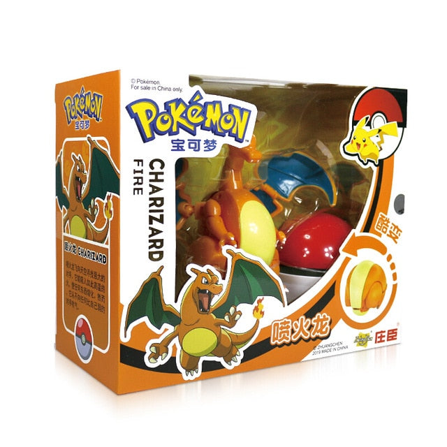 Pokemon Toy Set Pikachu Charmander Mewtwo Lunala Action Figure Anime Model