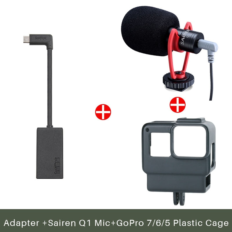 3.5MM GoPro Microphone Adapter for GoPro HERO 9 8 HERO 7 HERO 6 Hero 5
