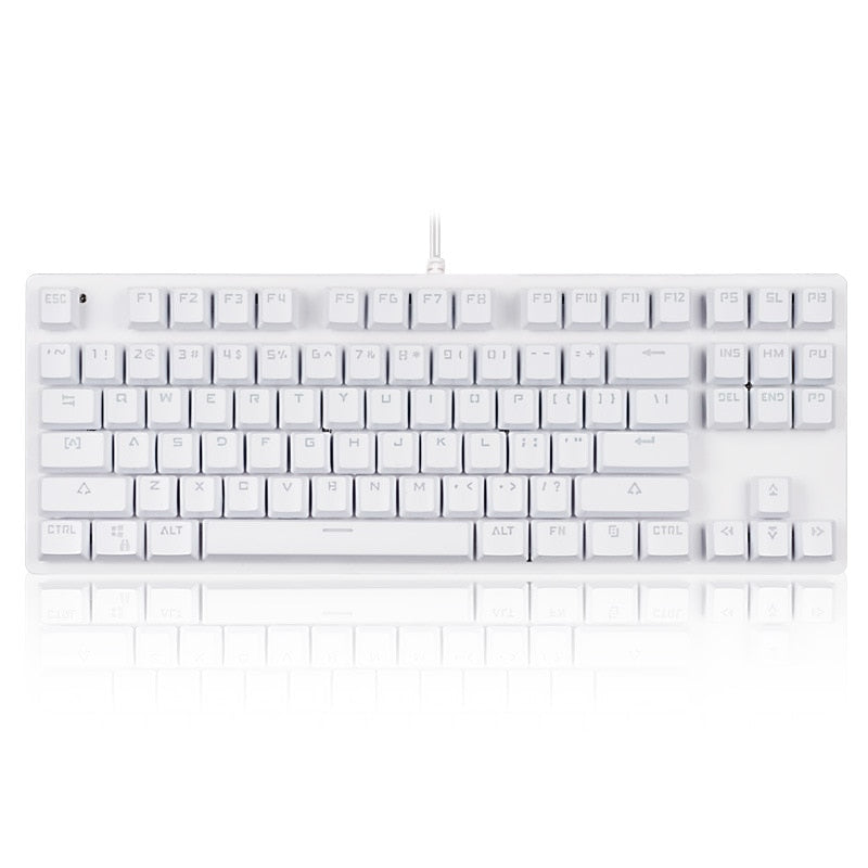 Mech. Gaming-Tastatur RGB Mix Backlit Blauer Schalter 87 Schlüssel für Spiel Laptop PC