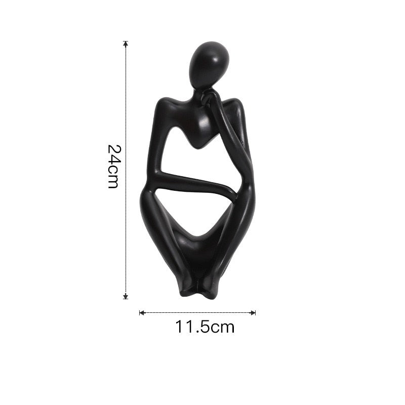 VILEAD Nordic Abstract Thinker Statue Resin Figurine Office Home Decoration Desktop Decor Handmade Crafts Sculpture Modern Art