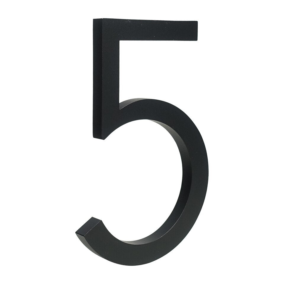 15cm Large Black House Number Floating Sign