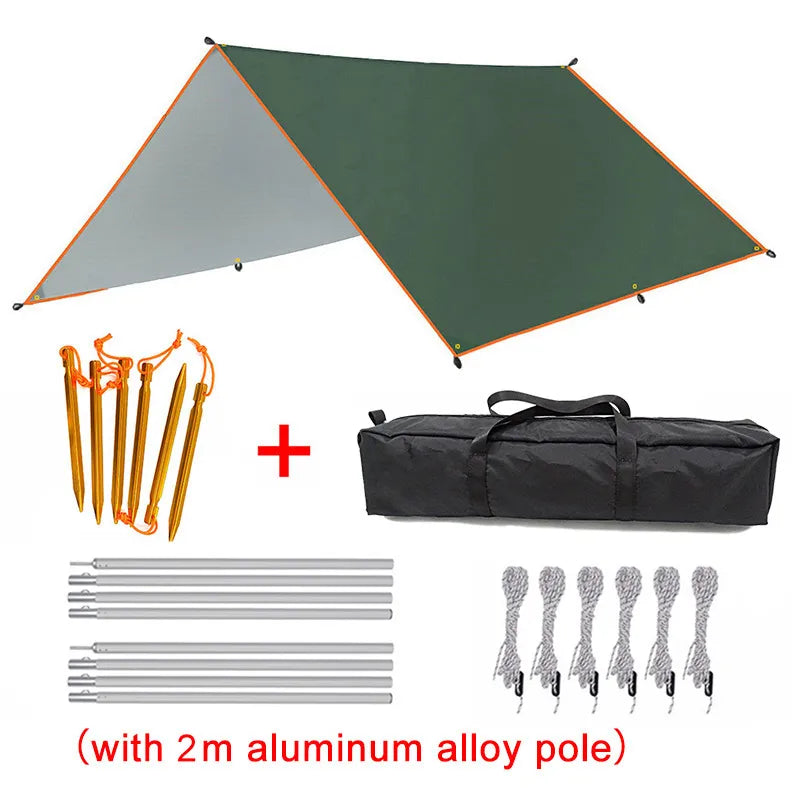 3x5m 3x4m Markise Wasserdichtes Tarp Zelt Outdoor Sonne Unterstand Camping Tourist Tarp Vordach