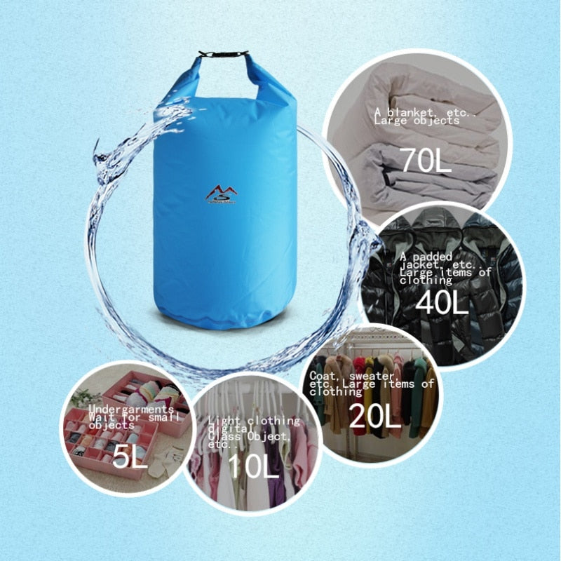 L Outdoor Waterproof Dry Bag for Camping Hiking Swimming Rafting Kayak Bags Pouch