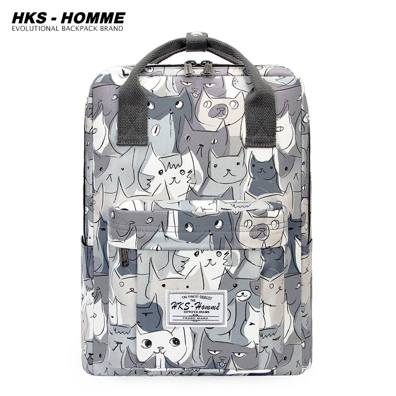 Fashion 2021: Women Canvas Backpack, Waterproof, Laptop, School