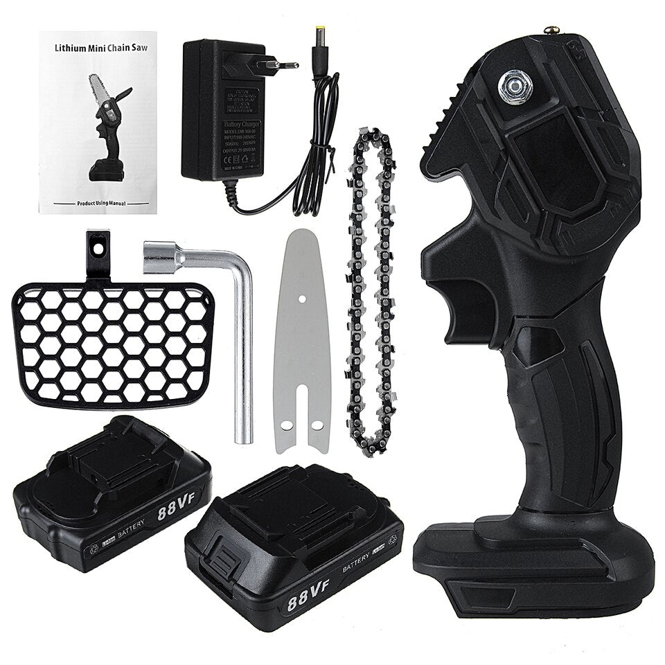 88V 800W Electric Mini Chainsaw Lithium Battery Tree Pruning Garden Tool 