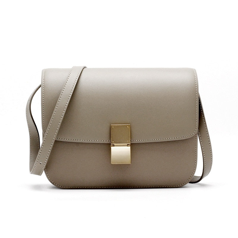 Women's luxury handbag made of genuine leather