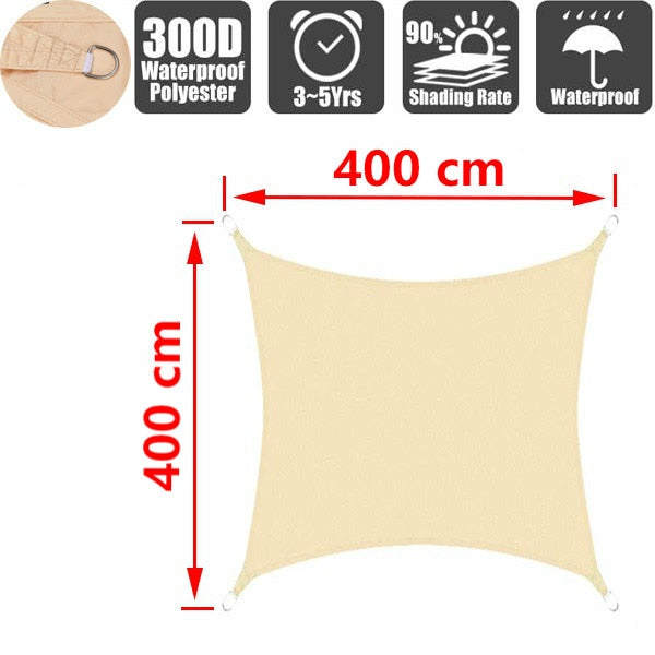 Wasserdichtes SunShade Segel Outdoor Markisen Zelt Camping Vordach Hofsegel Sonnen-Schutz
